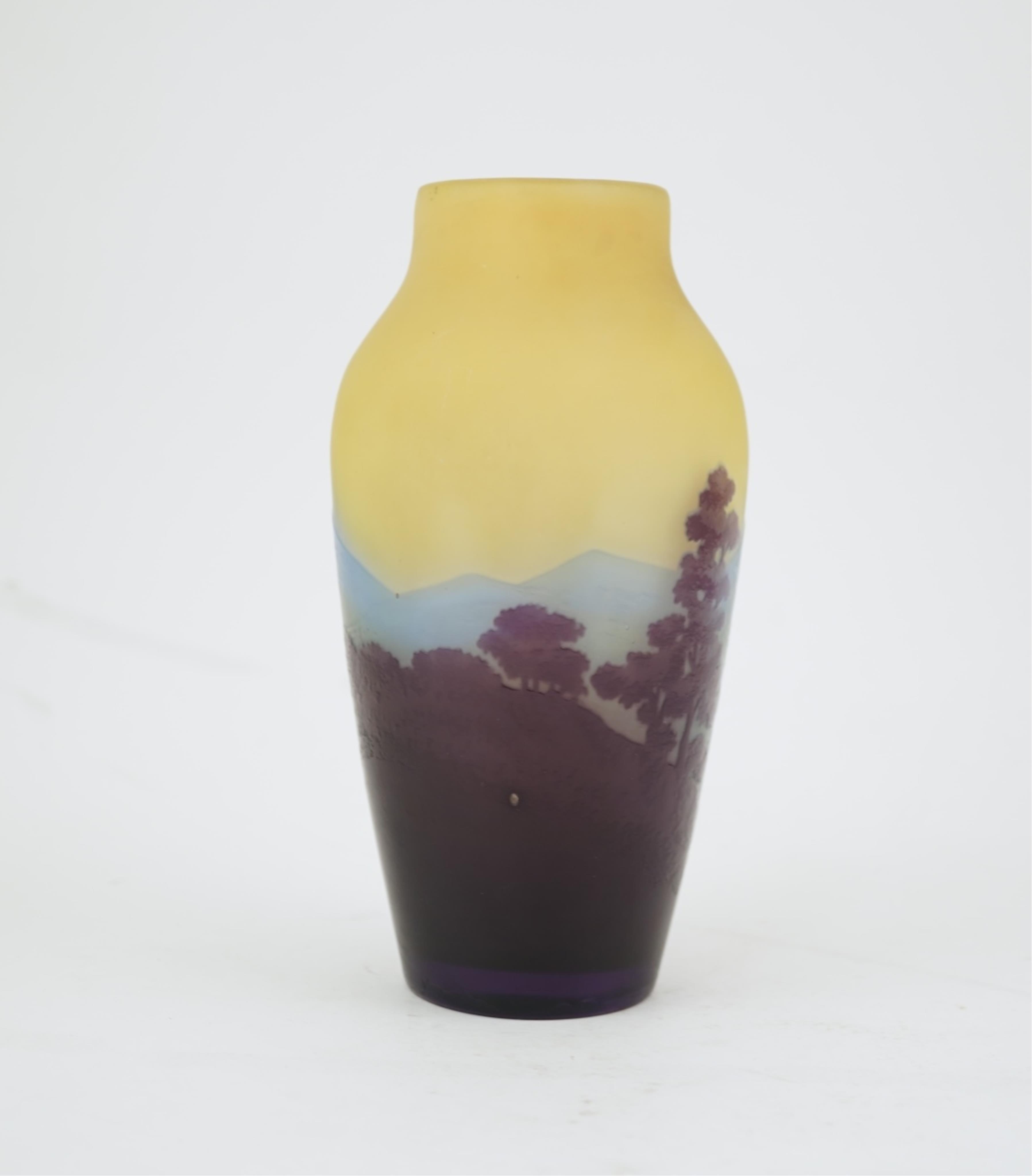 A Gallé cameo glass ‘landscape’ vase